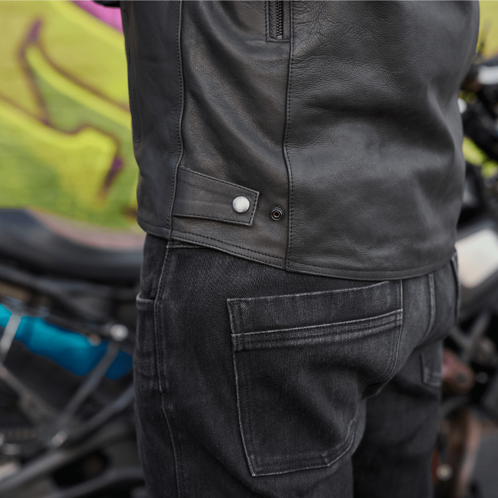 *NEW* 'ol Bobber' | Classic Leather Motorbike Jacket | Matt Black Aniline Leather