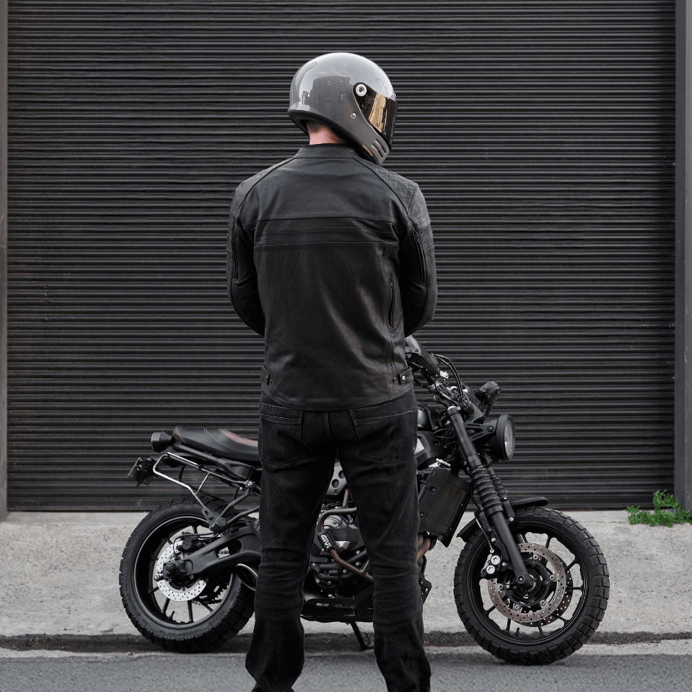 classic look ol bobber jacket for motorbiking