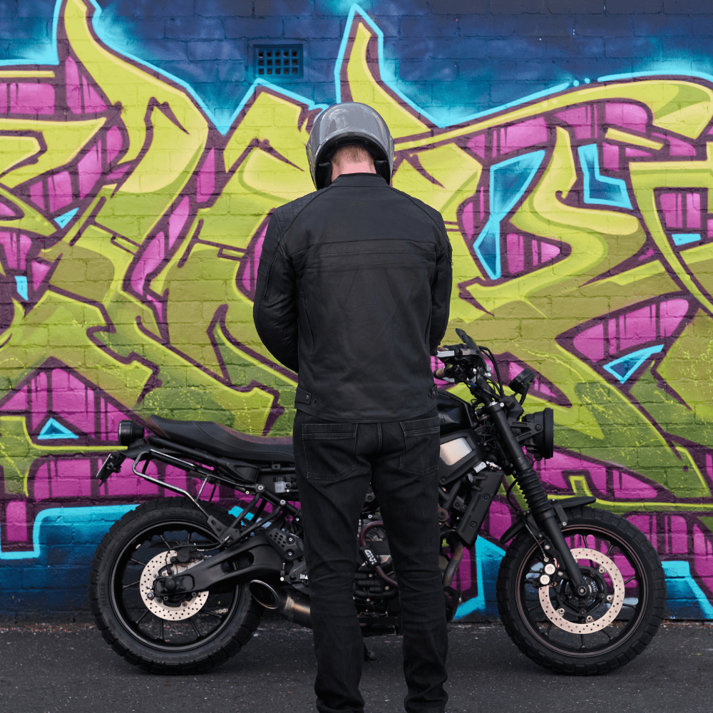 *NEW* 'ol Bobber' | Classic Leather Motorbike Jacket | Matt Black Aniline Leather