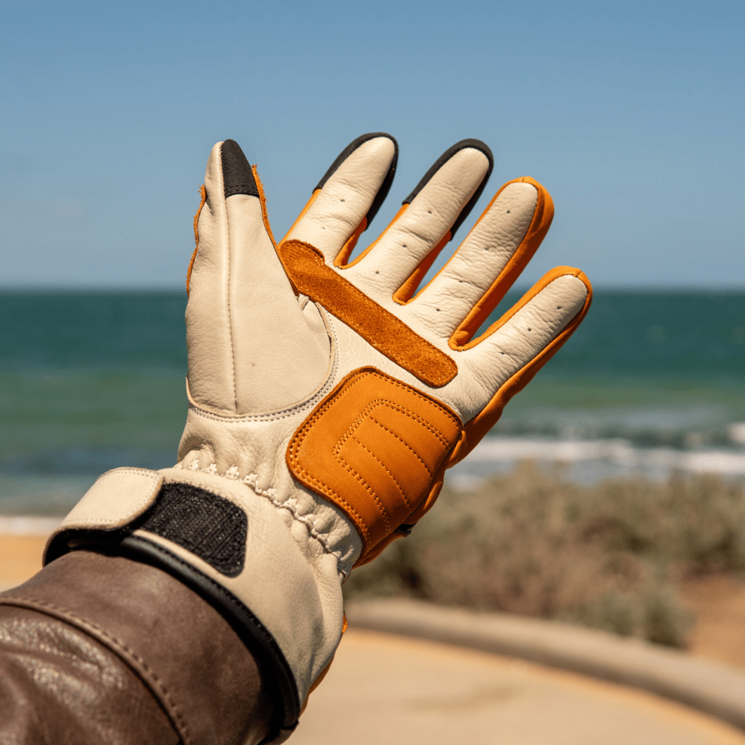*Limited Edition* The 'Sumner' Gloves | Retro Motorbike Gauntlet Gloves