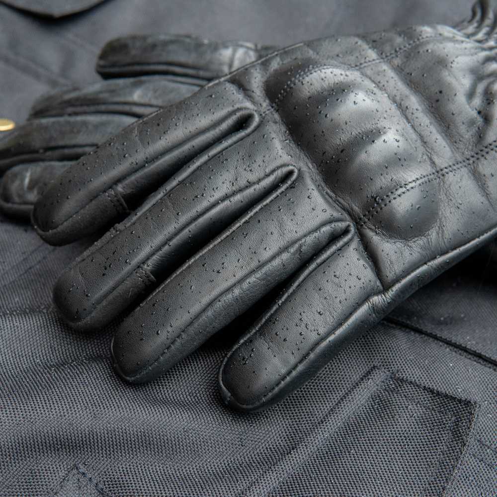 GEN 2 'The Classic' Double Length Gauntlet | Extra Long Warm Motorbike Gloves | Black Leather