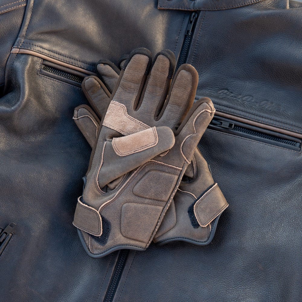 NEW Gen 3 Thumpa's | Short Cuff Summer Motorbike Gloves | Aramid + Perforated Brown Leather
