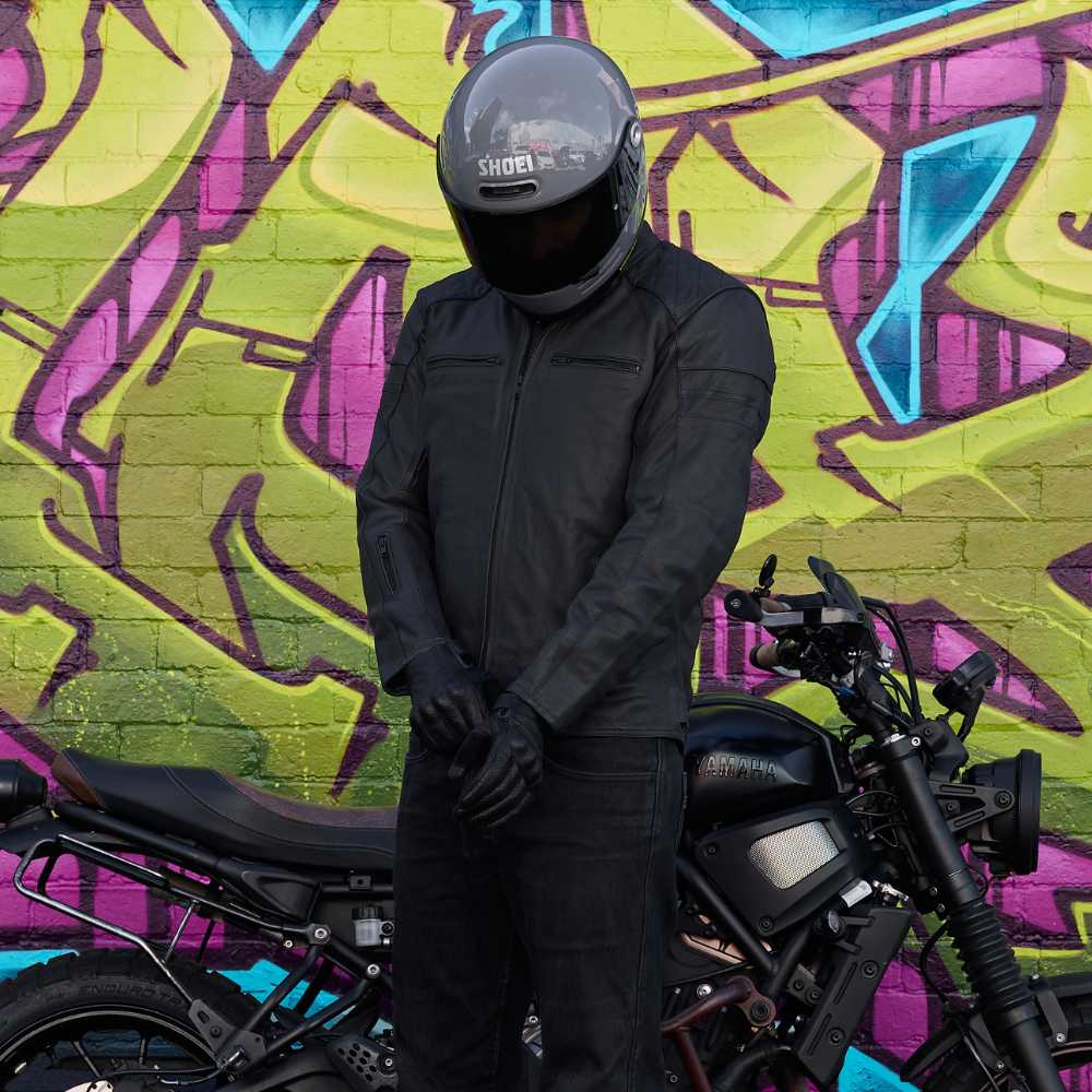 'ol Bobber' | Classic Leather Motorbike Jacket | Matt Black Leather