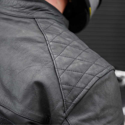 'ol Bobber' | Classic Leather Motorbike Jacket | Matt Black Leather