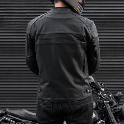 matt black motorcycle jacket vents