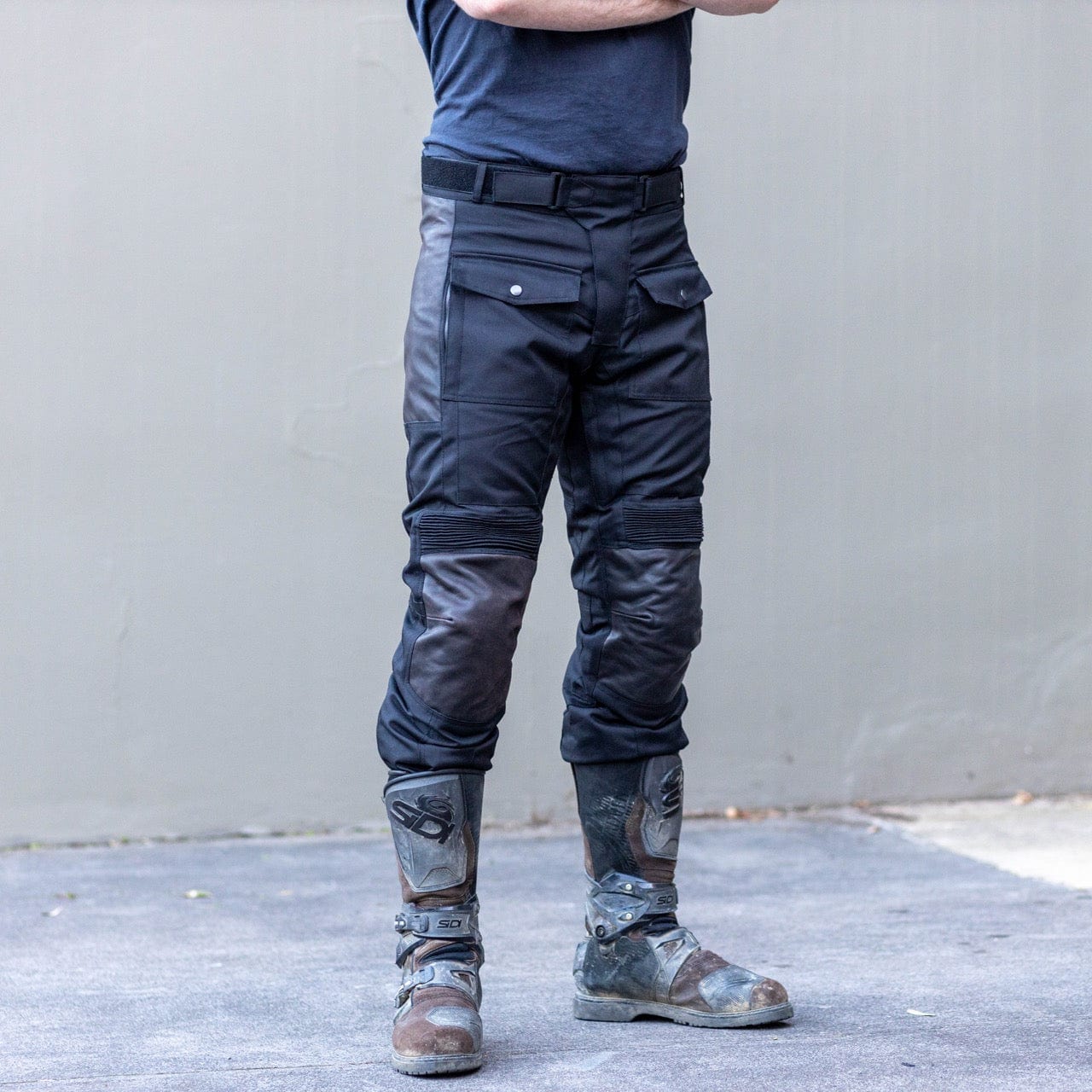 NEW 'Tallarook' Waterproof ADV Motorbike Pants | 1000D Cordura Leather ...