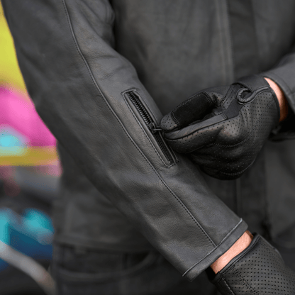 *NEW* 'ol Bobber' | Classic Leather Motorbike Jacket | Matt Black Aniline Leather