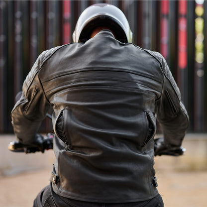 *NEW* GEN 2 'ol Bobber' | Diamond Quilted Premium Motorbike Jacket | BLACK Leather