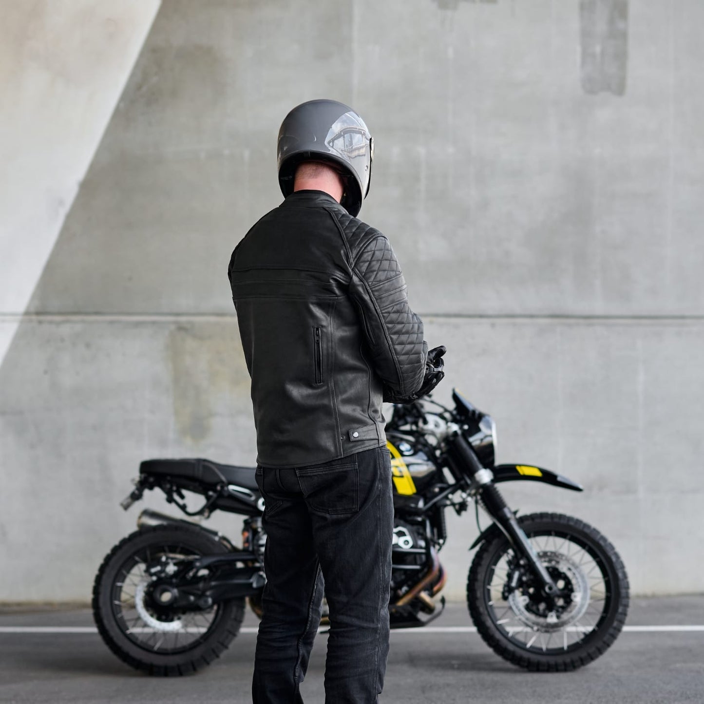 *NEW* GEN 2 'ol Bobber' | Diamond Quilted Premium Motorbike Jacket | BLACK Leather