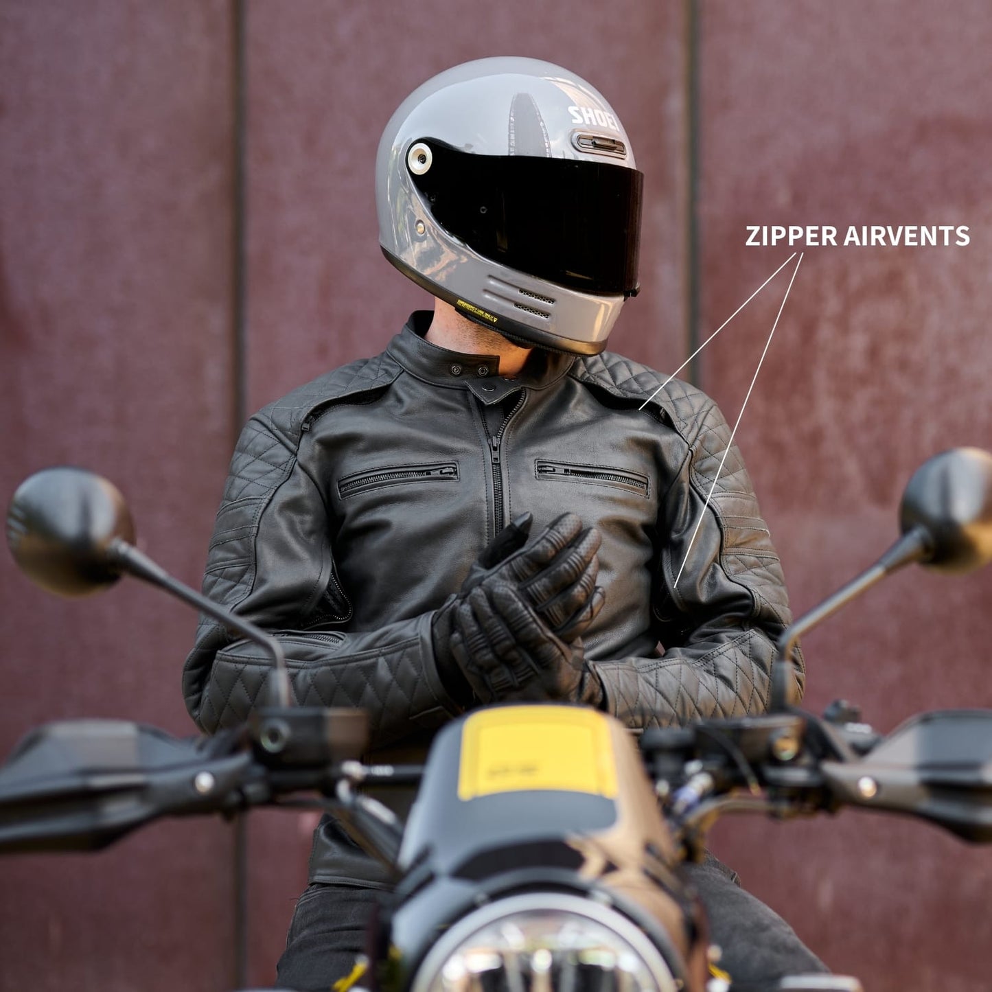 *NEW* GEN 2 'ol Bobber' | Diamond Quilted Premium Motorbike Jacket | BLACK Leather