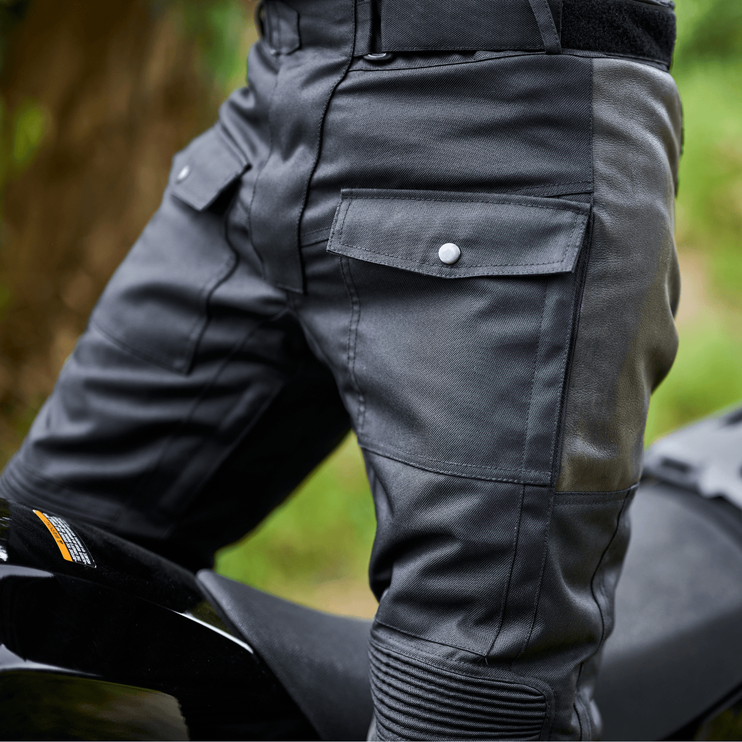 NEW 'Tallarook' Waterproof ADV Motorbike Pants | 1000D Cordura Leather Kevlar
