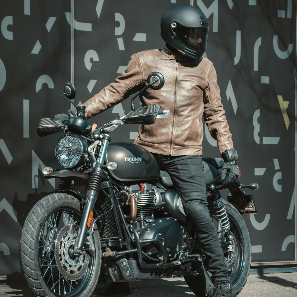 leather motor cycle jacket
