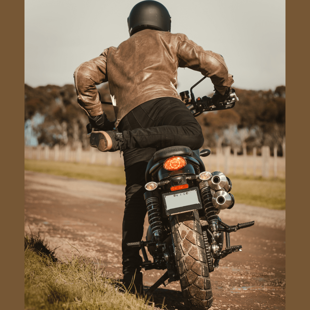 The Nelson Distressed Light Brown Leather Motorbike Jacket