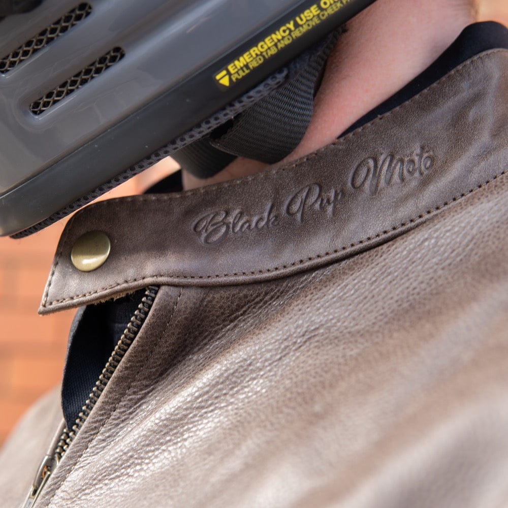 The 'Nelson' | Distressed Light Brown Leather Motorbike Jacket | Class ...