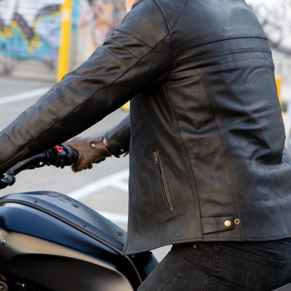 Black Leather Motorbike Jacket