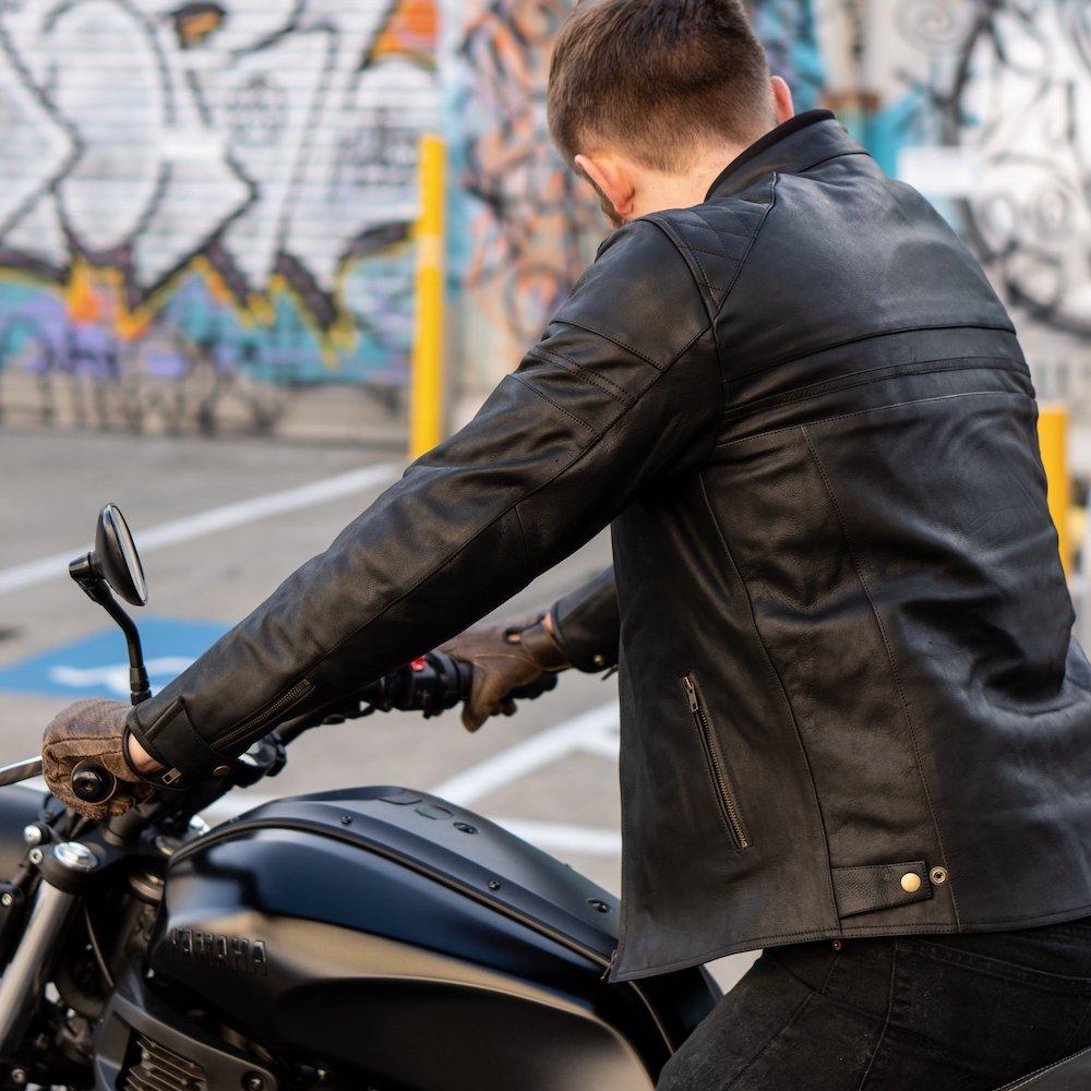 Black Leather Motorbike Jacket